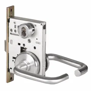 BEST 45H7T3H626LHRB Door Lever Lockset, Grade 1, 40H Rose, Satin Chrome, Not Keyed | CN9KQA 454V27