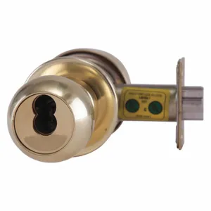 BEST 8K37AB4CS3605 Knob Lockset, 1, 8K Round, Bright Brass, C Rose | CN9LPF 45CX07