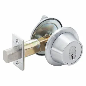 BEST 8T27SSTK626 Deadbolt, 1, Satin Chrome, Not Keyed | CN9KMA 481U32