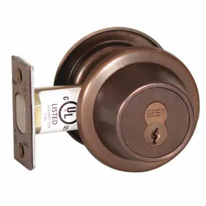 BEST 8T37MSTK613 Deadbolt, 1, Oil Rubbed Bronze, Not Keyed | CN9KLX 446M68