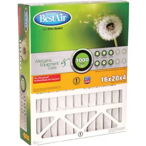 BESTAIR PRO 5-1620-8-2 Air Cleaner Filter 20 x 16 x 5 MERV8 PK2 | AH4WTJ 35NZ32