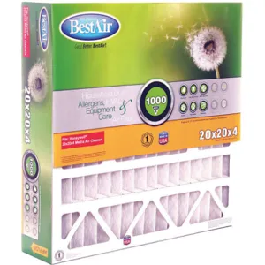 BESTAIR PRO 5-2020-8-2 Air Cleaner Filter 20 x 20 x 5 MERV8 PK2 | AH4WTH 35NZ31