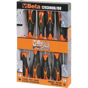 BETA TOOLS 012930408 Screwdriver Set Slotted/Phillips 8 Pc | AH6VPD 36HV47