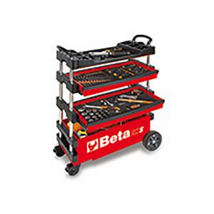 BETA TOOLS C27S-G Tool Utility Cart, Gloss Gray, 39 Inch Width, 15 3/8 Inch Dp, 27 1/2 Inch Height, No Lid | CN9MCC 420T82