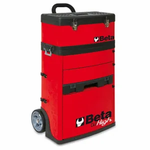 BETA TOOLS C41H-R Rolling Tool Box, 21 1/8 Inch Width, 13 1/4 Inch Depth, 36 1/4 Inch Height, Keyed, Red | CN9MCY 420T85