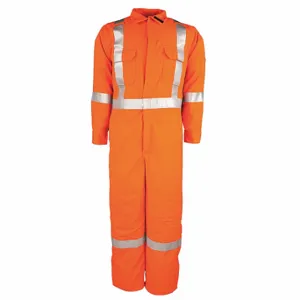 BIG BILL 1698ZTS7-5XLR-ORA Coverall, 9 Cal/Sq Cm ATPV, 5X, 64 Inch | CN9MPZ 49R077