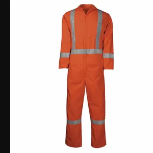 BIG BILL 408US7-4XLT-ORA Coverall, 8.7 Cal/Sq Cm ATPV, MenS, 4X, 60 Inch | CN9MNX 49R128