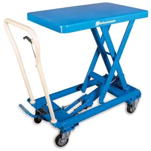 BISHAMON INDUSTRIES BX-50W-N Lift Table, Double Scissor, 1100 lbs. Capacity, 20.4 x 39.8 Inch Platform Size | CJ8VLU