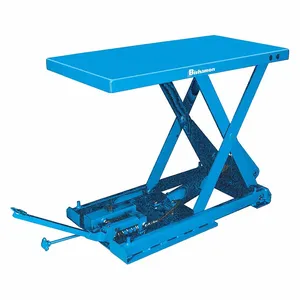 BISHAMON INDUSTRIES X-75C Scissor Lift Table, Manual Foot Pump, 1650 lbs. Capacity, 20 x 40 Inch Platform | CJ8VUK