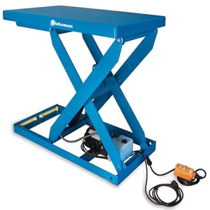 BISHAMON INDUSTRIES L2K-TT4848 Scissor Lift Table, 115V, 2000 lbs. Capacity, 48 x 48 Inch Rotating Platform Size | CJ8VNN