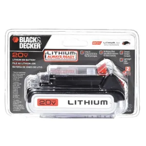 BLACK & DECKER LBXR20 Battery, +DECKER, 20V | CN9NKG 24T845