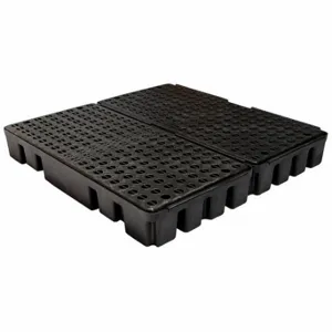 BLACK DIAMOND 5116-BD Spill Pallet, For 4 Drums, 41 gal Spill Capacity, 2000 lb Load Capacity, Black | CV3BWR 35LT83