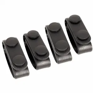 BLACKHAWK 44B300BW Molded Belt Keepers, Black, Basketweave, 4 PK | CN9QYJ 6TTN5