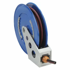 BLUE DEF DEFHR25 Spring Return Hose Reel, 25 Ft, 3/4 Inch Fbsp X 4 Inch Fbsp, 145 Psi Max Op Pressure | CN9RQN 487A88