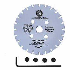 BN PRODUCTS USA RB-BNCE-MESH Circular Saw Blade, 4 Inch Dia, 24 Teeth, 0.072 Inch Cutting Width, 1/2 Inch Arbor Size | CN9RYE 56HE77