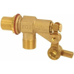 BOB VALVE R700L-3/4 Bulkhead-Mount Float Valve, 1/4 Inch -20 Rod Thread, Brass | CD2FFT 48RJ97