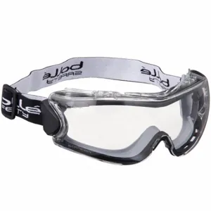 BOLLE SAFETY 40279 Safety Goggles, Anti-Fog /Anti-Scratch, Ansi Dust/Splash Rating D3/D4, Indirect, Black | CN9TGZ 464D60