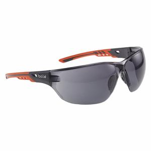 BOLLE SAFETY NESSPPSF Safety Glasses, Wraparound Frame, Frameless, Gray, Gray/Orange, Gray/Orange, Unisex | CN9TGV 55ED83