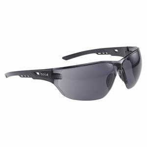 BOLLE SAFETY NESSPSF Safety Glasses, Wraparound Frame, Frameless, Gray, Black, Black, M Eyewear Size, Unisex | CN9TGT 55ED85