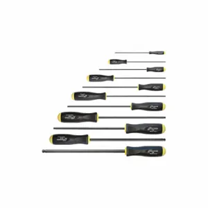 BONDHUS 10737 Set 11 Ball End Screwdrivers- Long | CV2PGR 25DY82