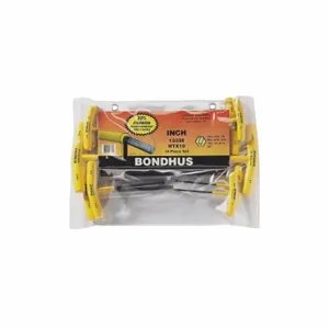 BONDHUS 13338 Set 10 Graduated Length Hex T-Handles | CP6KVH 25EC83