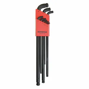 BONDHUS 67099 Hex Key Set, L, Metric, Extra Long, 9 Pieces, Alloy Steel | CP6JJP 53PZ21