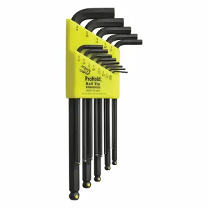 BONDHUS 74937 Hex Key Set, L, SAE, Long, 13 Pieces, Alloy Steel | CP6KYH 53PZ22