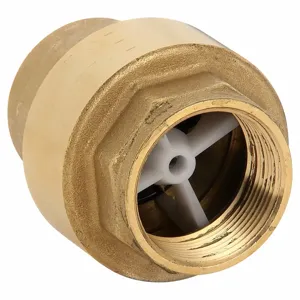 BONOMI 100003-1-1/2 Valve, Single Flow, Inline Spring, Brass, 1 1/2 Inch Pipe/Tube Size, FNPT x FNPT, 400 psi | CN9VKC 45RF49