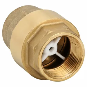 BONOMI 100003-1-1/4 Valve, Single Flow, Inline Spring, Brass, 1 1/4 Inch Pipe/Tube Size, FNPT x FNPT, 400 psi | CN9VKF 45RF48