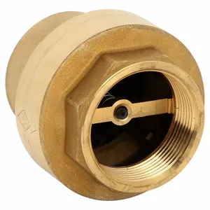 BONOMI 100003-2-1/2 Valve, Single Flow, Inline Spring, Brass, 2 1/2 Inch Pipe/Tube Size, FNPT x FNPT, 400 psi | CN9VKP 45RF51