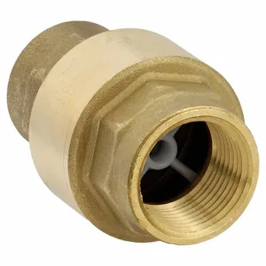 BONOMI 100012LF-3/4 VALVE, Single Flow, Inline Spring, Brass, 3/4 Inch Pipe/Tube Size, FNPT x FNPT, 400 psi | CN9VKW 45RF30