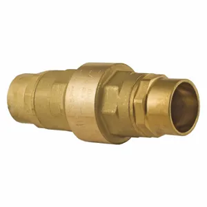 BONOMI 100712LF-1/2 Valve, Single Flow, Inline Spring, Brass, 1/2 Inch Pipe/Tube Size, Sweat x Sweat, 200 psi | CN9VJV 45RF38