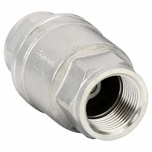 BONOMI S800-1 Check Valve, Single Flow, Inline Spring, 316 Stainless Steel, 1 Inch Pipe/Tube Size, PTFE | CN9VJJ 46CE66