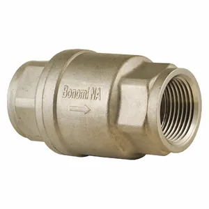 BONOMI S800-3/8 Check Valve, Single Flow, Inline Spring, 316 Stainless Steel, 3/8 Inch Pipe/Tube Size | CN9VJU 46CE63