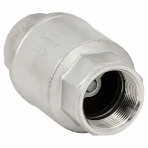 BONOMI S800-11/2 Check Valve, Single Flow, Inline Spring, 316 Stainless Steel, 1 1/2 Inch Pipe/Tube Size | CN9VJZ 46CE68