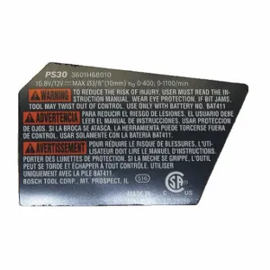 BOSCH 2609131894 Nameplate | CN9ZCP 41NF65