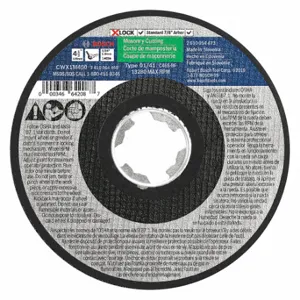 BOSCH CWX1M450 Abrasive Cut-Off Wheel, 4 1/2 Inch Abrasive Wheel Dia, Silicon Carbide, Type 1 | CN9VLU 54ZT78