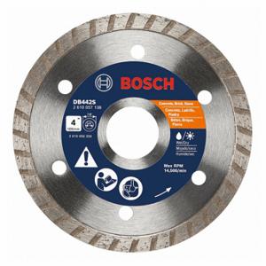 BOSCH DB442S Diamond Saw Blade, 4 Inch Blade Dia, 7/8 Inch Arbor Size, Wet/Dry, For Angle Grinders | CN9WDT 44M011