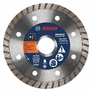 BOSCH DB4542C Diamond Saw Blade, 4 1/2 Inch Blade Dia, 7/8 Inch Arbor Size, Wet/Dry, For Angle Grinders | CN9WDL 44M016