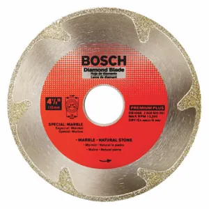 BOSCH DB4568 Diamond Saw Blade, 4 1/2 Inch Blade Dia, 7/8 Inch Arbor Size, Wet/Dry, Best, Continuous | CN9WDJ 44M024