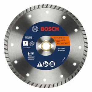 BOSCH DB742SD Diamond Saw Blade, 7 Inch Blade Dia, 7/8 Inch Arbor Size, Wet/Dry, For Circular Saws | CN9WDZ 44M036