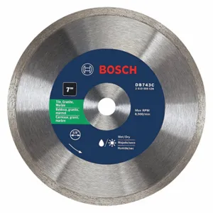 BOSCH DB743C Diamond Saw Blade, 7 Inch Blade Dia, 5/8 Inch Arbor Size, Wet/Dry Best | CN9WDY 44M037