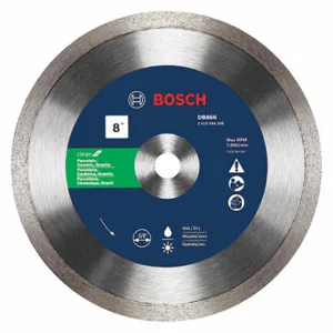 BOSCH DB866 Diamond Saw Blade, 8 Inch Blade Dia, 5/8 Inch Arbor Size, Wet/Dry, For Circular Saws | CN9WEB 499K88