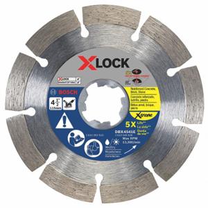 BOSCH DBX4541E Diamond Blade, 4 1/2 Inch Blade Dia, 7/8 Inch Arbor Size, Wet/Dry, For Angle Grinders | CN9WCZ 55KD77
