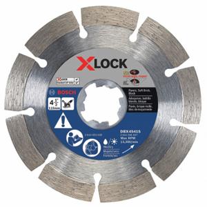 BOSCH DBX4541S Diamond Blade, 4 1/2 Inch Blade Dia, 7/8 Inch Arbor Size, Wet/Dry, For Angle Grinders | CN9WCY 55KD74