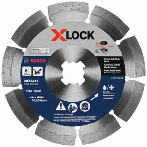 BOSCH DBX641S Diamond Grinder Blade, 6 Inch Blade Dia, 7/8 Inch Arbor Size, For Angle Grinders | CN9WDE 799V54