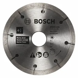 BOSCH DD4510S Diamond Saw Blade, 4 1/2 Inch Blade Dia, 7/8 Inch Arbor Size, Dry, For Angle Grinders | CN9WDG 44M049