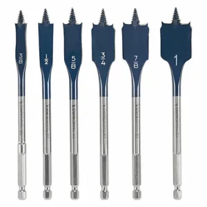 BOSCH DSB5006 Solid Spade Drill Bit, Spade Wood Drilling Bit Set | CN9VRJ 44K641