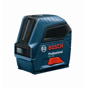 BOSCH GLL 55 Cross Line Laser, 2 Beams, 0 Dots, 2 Lines, Red, 50 Ft Range W/O Detector | CN9XMG 49Z234