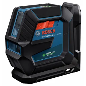 BOSCH GLL100-40G Rotary/Straight Line Laser, 2 Beams, 0 Dots, 2 Lines, Green | CN9XMV 61DA41